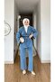 Belted Denim Suit with Belt Buckle - 4
