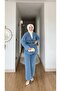 Belted Denim Suit with Belt Buckle - 3