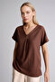 Regular Fit V-Neck Wrinkled Textured Short Sleeve T-Shirt H1173Ax26Sp - 3
