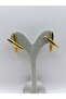 Steel Gold X Earrings - 2