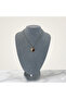Brown Cream Color Stone Steel Necklace - 2