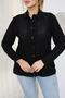 Plus Size Shirt with Lace Collar Detail - 2
