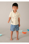 Boy's Embroidered Cream Shirt - 03114 - 3