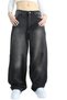 Baggy Loose Pocket Wide Leg Retro Look Jeans