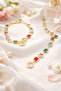Feyz Aurora Colorful Stone Necklace Bracelet Set - 4