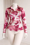 Women's Luxury Chiffon Satin Vibrant Color Slim Shirt
