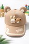 Beige Rabbit Teddy Bear Ears Uv Protection Cotton Breathable Girls Boys Kids Hat Summer Adjustable