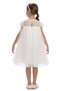 Ecru Girl's Lace Collar Tulle Evening Dress Event Dress 3-4-5-6-7 Years Old 36022Pr - 4