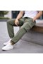 Men's Green Cargo Pocket Trousers - 4