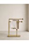Modern Matte Gold Metal Paper Towel Holder and Towel Rack – Countertop Standing Organizer - 4