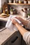 100% Cotton 30X50 cm Kitchen Towel |   White |   4 Pieces |   Soft & Highly Absorbent |   Multi-Purpose Use - 2
