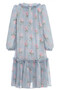 Floral Patterned Chiffon Girls Midi Graduation and Party Dress 8-9-10-11-12-13-14-15 Years 36388Pr - 4