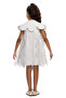 Ecru Girls Petal Layered Dress with Removable Collar 3-7 Years 36134Pr - 4