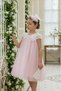 Powder Girl's Lace Collared Tulle Evening Dress, Luxurious Wedding, Birthday, Premium Ceremony