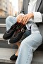 Naty Black Suede Studded (2 cm Heeled) Round Toe Loafer Shoes with Studded Detail - 5