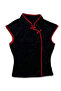 Japanese Style Mandarin Collar Qipao Style Plain Blouse