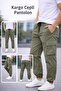 Men's Green Cargo Pocket Trousers