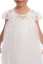 Ecru Girl's Lace Collar Tulle Evening Dress Event Dress 3-4-5-6-7 Years Old 36022Pr - 5