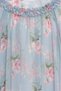 Floral Patterned Chiffon Girls Midi Graduation and Party Dress 8-9-10-11-12-13-14-15 Years 36388Pr - 3