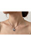 316L Steel Adjustable Chain Necklace, 45-50 Cm, Bird Figure, Women's Accessory, Silver, Zircon Stone - 3
