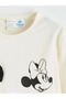 Lcw Baby Ekru Minnie Mouse Printed Baby Girl Blouse and Leggings - 4