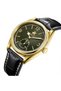 Special Color Dial Wristwatch |   39mm Steel Case, Black Leather Band, Dark Green - 5