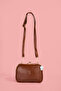 Women's Cross Strap Leather Bag with 4 Compartments, Multi-Compartment Scholarship Zippered Daily Shoulder Bag - 5