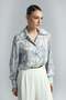 قميص بنمط الشال - أزرق