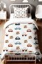 Small Driving Pattern Single Baby Kids Bedding Set - 2