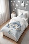 Blue Dream Team Patterned Single Baby Kids Duvet Cover Set - 3