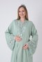 New Season Green Lace Summer Special Design 100% Cotton Full Length Maternity Pajamas Nightgown Set
