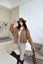 Premium Oversize Ecru Suede Bomber Jacket - 2