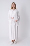 New Season Ecru Lace Summer Special Design 100% Cotton Full Length Maternity Postpartum Robe Nightgown Set