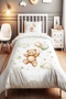 Flying Teddy Bear Patterned Single Baby Kids Bedding Set