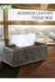 Leather Tissue Holder Vintage Pattern Tissue Storage Box 12*24*9.5CM - 4