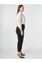 Elastic Waist Skinny Leg Trousers Black - 5