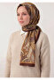شال ناعم بنمط عرقي أحمر بني 75X195 - 4