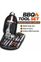 Portable BBQ Tool Set with Bag Stainless Steel Grill Tools Kit for Camping Picnic Outdoor Cooking
