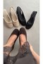Anuve Genuine Leather Lace-Up Accessory Ankle Elastic Thick Heel Women's Sandals - Brown Suede