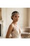 Crystal Stone Bridal Hair Accessory with Chain and Dangle Stone Detail - Henna Night & Engagement Crown - 4