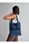 New Season Denim Quality Shoulder Bag with Front Pocket. Length 40 Cm/ Width 35 cm - 2