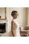 Crystal Stone Bridal Hair Accessory with Chain and Dangle Stone Detail - Henna Night & Engagement Crown - 5
