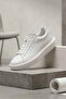 Men's White Genuine Leather Sneaker - Casual Comfortable Sole Sports Shoes - 2