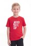 Boy's Crew Neck T-Shirt with Print Detail and Short Sleeves - 3