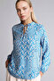 بلوزة بأكمام طويلة وياقة دائرية وطباعة من Regular Fit N1809AZ26SP