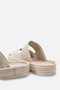 Celeste Vellini Beige Suede Stone Women's Stylish Double Buckle Orthopedic Comfortable Straw Ergonomic Non-Slip Sole Slippers - 6
