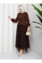 Women's Flock Patterned Tulle Skirt Set with Lining and Lace - 3