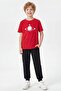 Zero Neck T-Shirt and Long Sweatpants Boys' Top and Bottom Set - 2