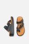 Women's Black Orthopedic Flip-Flops with Cross Straps, Soft Sole, Anatomical Comfortable Daily Slippers - 4