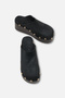 Bianca Rosetti Black Suede Women's Daily Staple Detailed Sabo Stylish Closed-Front Comfortable Slippers - 3